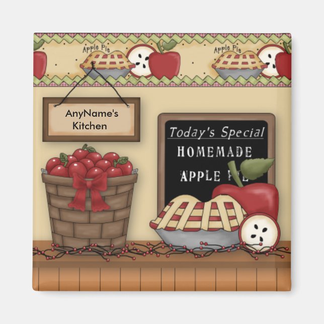 Homemade Apple Paj Anpassade Magnet (Framsidan)