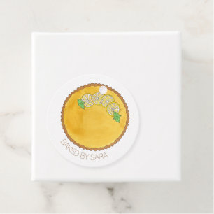 Homemade Bakad av från köket Lemon Tart Paj Gåvor Etiketter