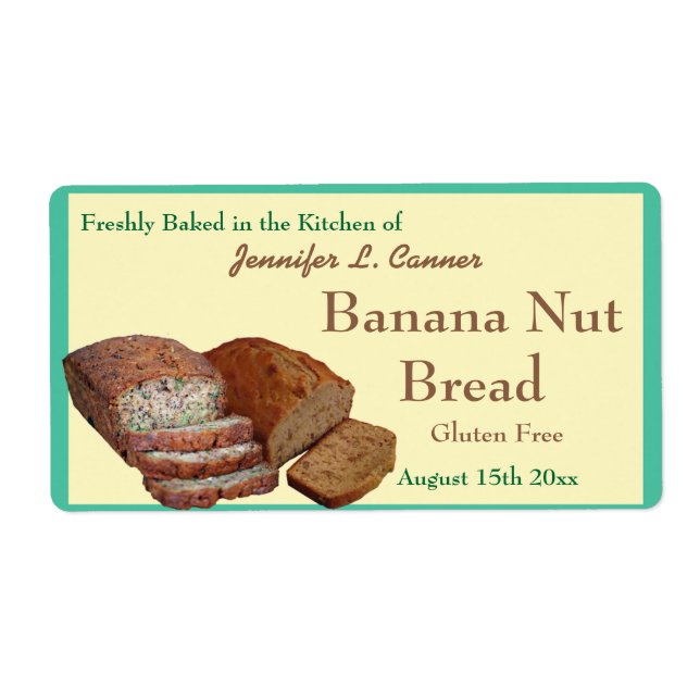 Homemade Baked Goods BreadTurcos Grönt Kant Fraktsedel (Framsidan)