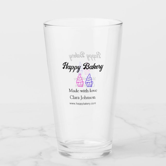 Homemade bakery add your text name custom  glaskopp (Framsida)