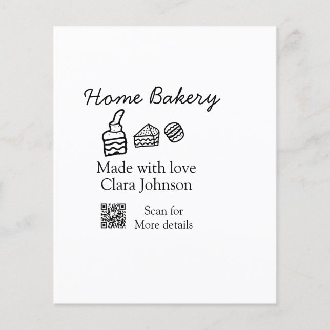 Homemade bakery lägger till namn anpassningsbar (Framsida)