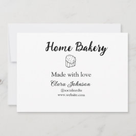 Homemade bakery lägger till namn anpassningsbar inbjudningar