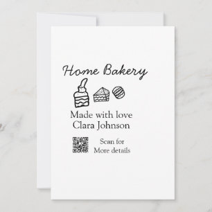 Homemade bakery lägger till namn anpassningsbar inbjudningar