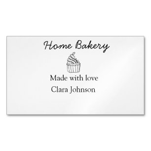 Homemade bakery lägger till namn anpassningsbar magnetiska visitkort