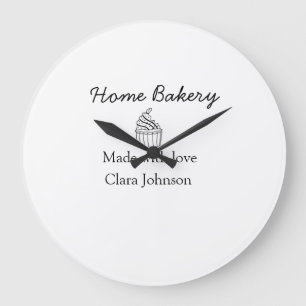 Homemade bakery lägger till namn anpassningsbar stor klocka