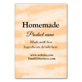 Homemade bakery tillverkad med kärlek lägger till  bordsnummer