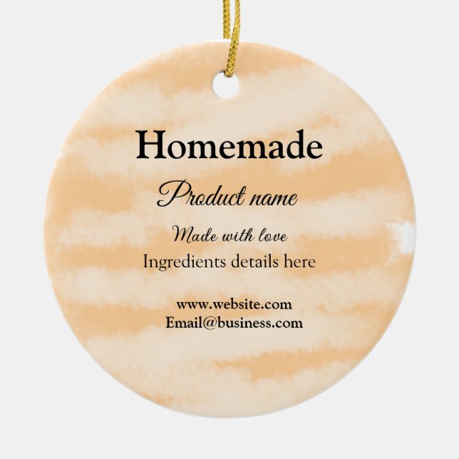 Homemade bakery tillverkad med kärlek lägger till  julgransprydnad keramik (Framsidan)