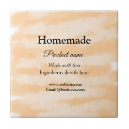 Homemade bakery tillverkad med kärlek lägger till  kakelplatta