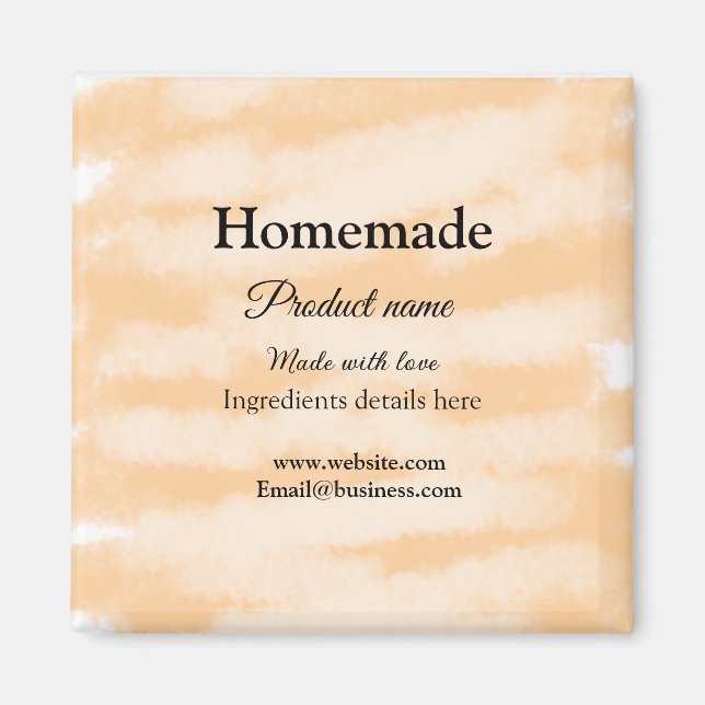 Homemade bakery tillverkad med kärlek lägger till  magnet (Framsidan)