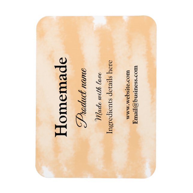 Homemade bakery tillverkad med kärlek lägger till  magnet (Vertikal)