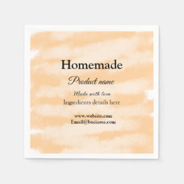 Homemade bakery tillverkad med kärlek lägger till  pappersservett