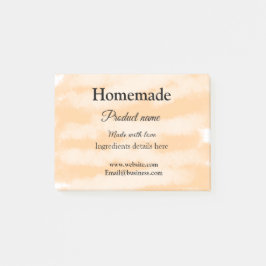 Homemade bakery tillverkad med kärlek lägger till  post-it block