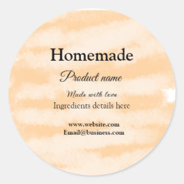 Homemade bakery tillverkad med kärlek lägger till  runt klistermärke