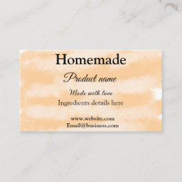 Homemade bakery tillverkad med kärlek lägger till  visitkort