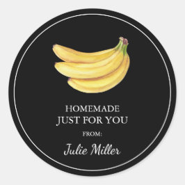 Homemade bara för din bananmärkning runt klistermärke