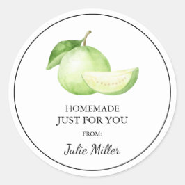 Homemade bara för din guava-etikett runt klistermärke