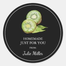 Homemade bara för din kiwi-etikett runt klistermärke