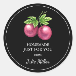 Homemade bara för din passionsetikett runt klistermärke