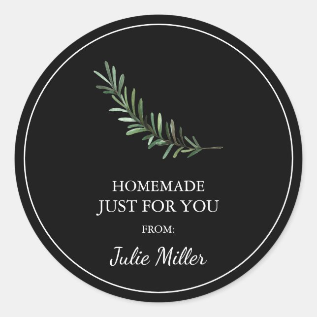 Homemade bara för din rosmarta etikett (Framsida)