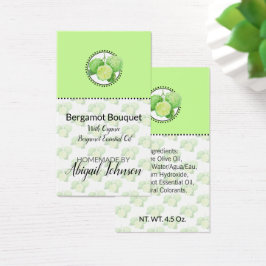 Homemade Bath & Body Bergamot Citrus Gift Märkre Visitkort