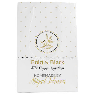 Homemade Bath & Body Packaging   Guld & Black