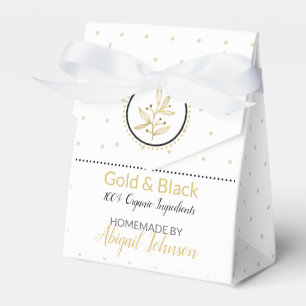 Homemade Bath & Body Packaging Guld & Black Presentaskar