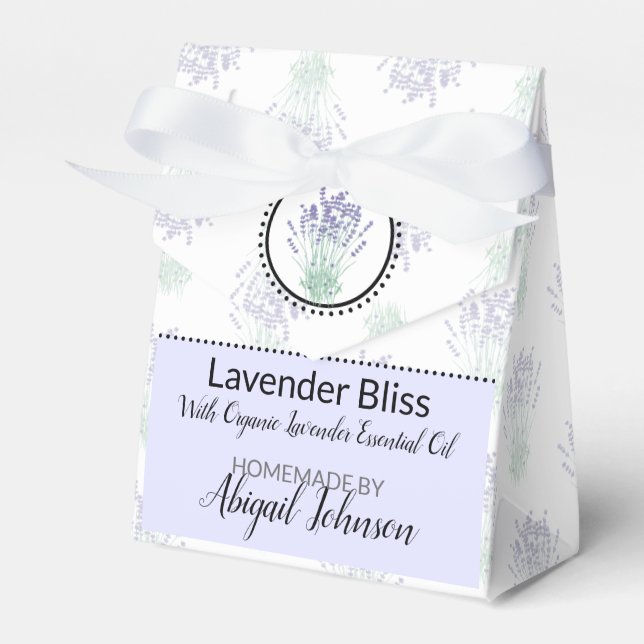 Homemade Bath & Body Packaging Lavender Tält Box Presentaskar (Framsidan Sidan)