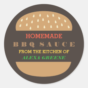 Homemade BBQ Sauce Från köket Runt Klistermärke