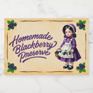 Homemade Blackberry Preserve - Vintage Mat Etiketter
