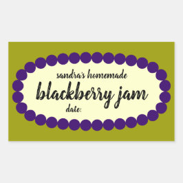 Homemade Blackberry Sylt Burk etikett