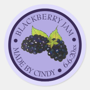 Homemade Blackberry Sylt Jelly Preserve, konserver Runt Klistermärke