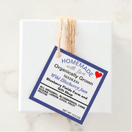 Homemade Blueberry Sylt QR-kod Gåvor Etiketter