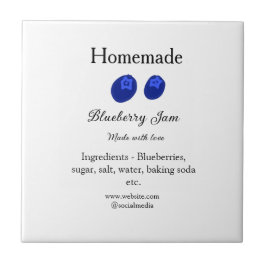 Homemade blueberry sylt tillverkad med kärlek kakelplatta