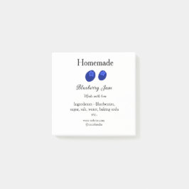 Homemade blueberry sylt tillverkad med kärlek post-it block