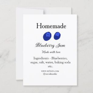 Homemade blueberry sylt tillverkad med kärlek vykort