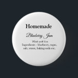 Homemade blueberry y sylt tillverkad med kärlek knapp<br><div class="desc">Design</div>