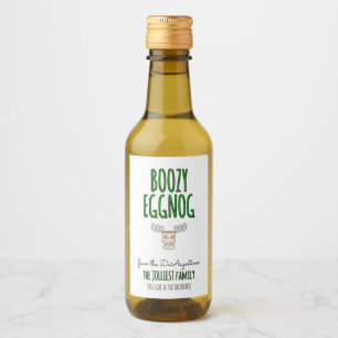 Homemade Boozy Eggnog Flaska-etikett Vinetikett