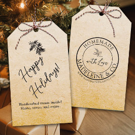 Homemade Botanical Anpassningsbar Kraft Packaging  Presentetikett