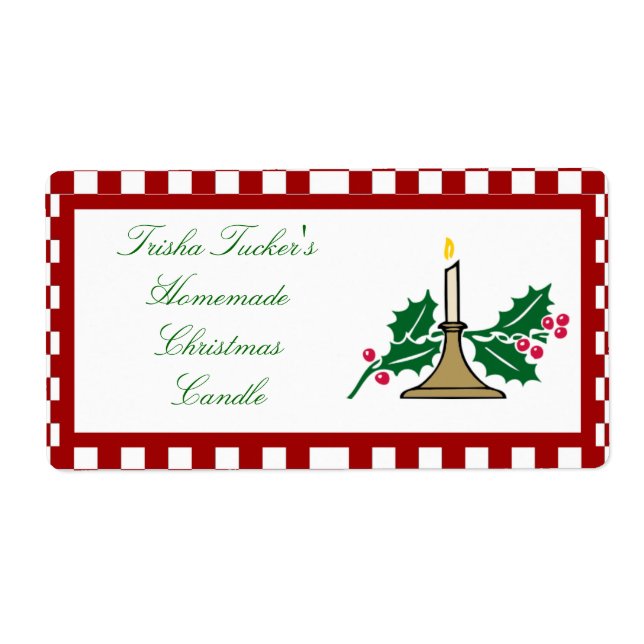 Homemade Candle-etikett Fraktsedel (Framsidan)