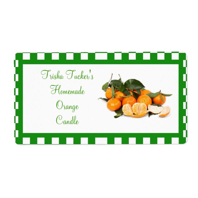 Homemade Candle-etikett Fraktsedel (Framsidan)