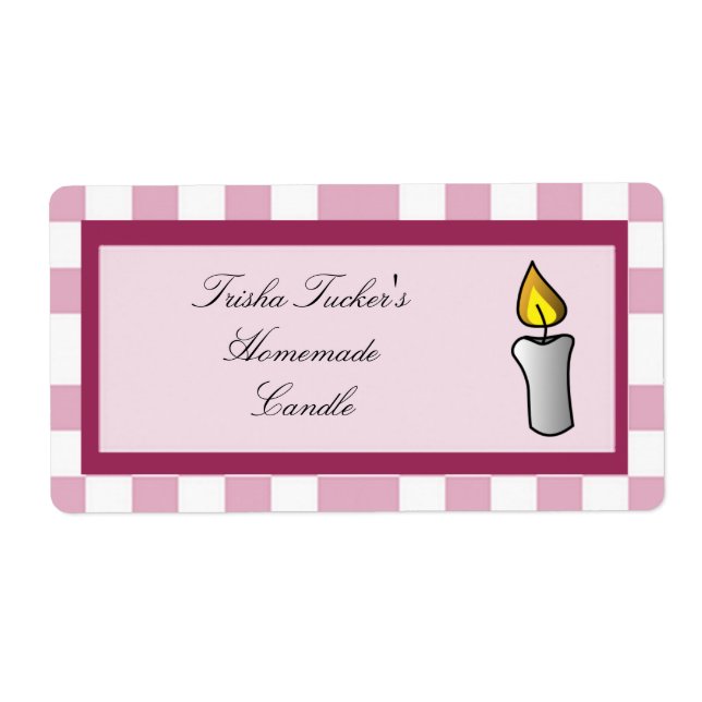 Homemade Candle-etikett Fraktsedel (Framsidan)
