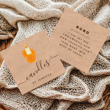 Homemade Candles Kraft Stil Papper & Social Media