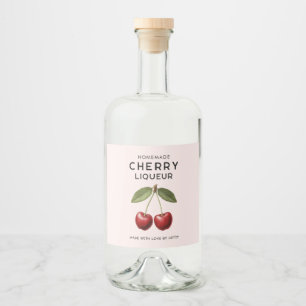 Homemade cherry liqueur-etiketter vintage stil spritflaskor etikett
