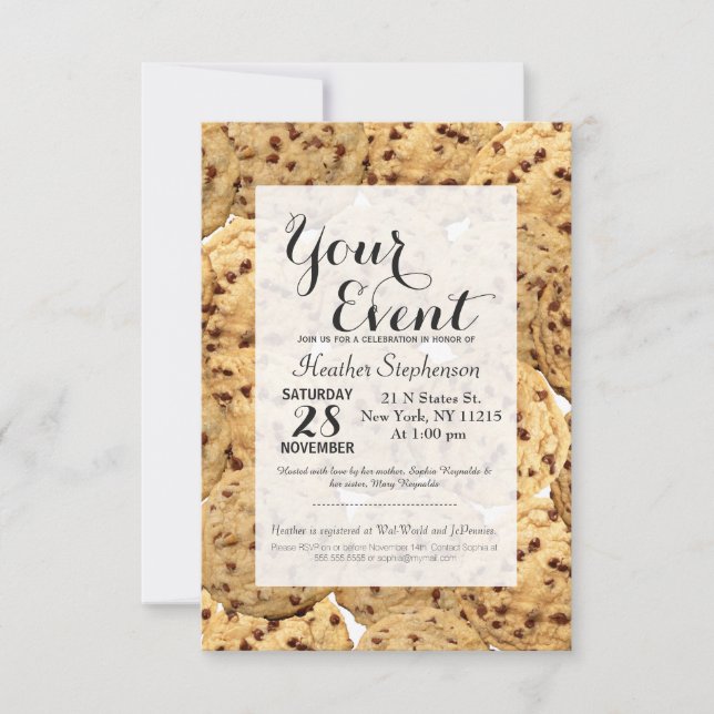 Homemade Chocolate Chip Cookies Inbjudningar (Framsida)