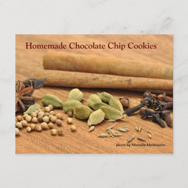 Homemade Chocolate Chip Cookies Vykort (Framsida)