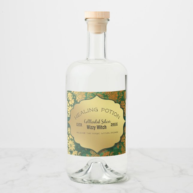 Homemade COLLOIDAL SILVER DIY Flaska Labels Anpass Spritflaskor Etikett (Framsida)