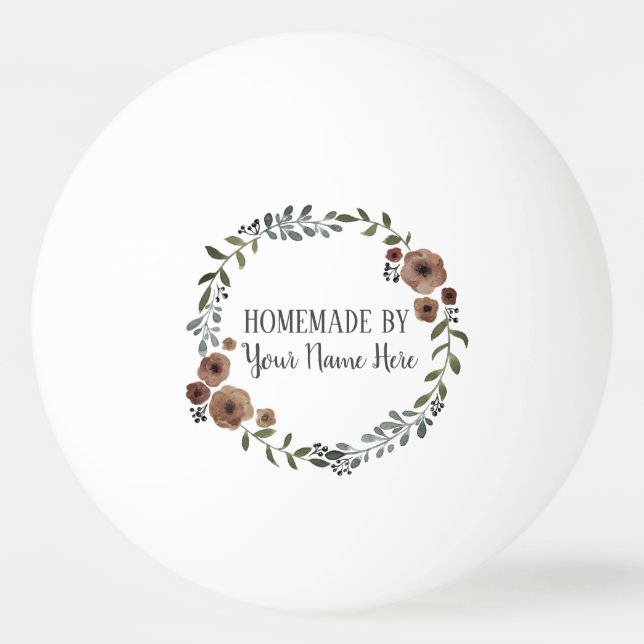 Homemade Cookie Cake Vintage Craft Blommigt WAN Pingisboll (Framsidan)