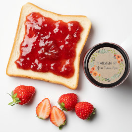 Homemade Cookie Cake Vintage Craft Blommigt WAN Runt Klistermärke