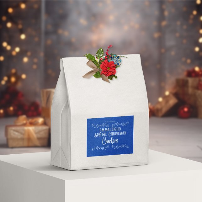 Homemade Crackers Aesthetic Blue Mat Etiketter (Skapare uppladdad)