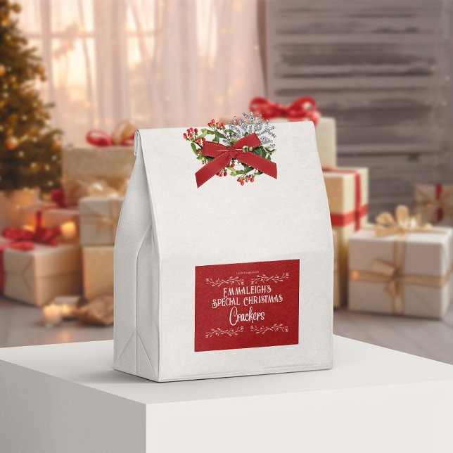 Homemade Crackers Aesthetic Red Mat Etiketter (Skapare uppladdad)